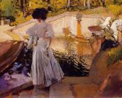 华金索罗利亚巴斯蒂达 - Maria Watching the Fish Granja